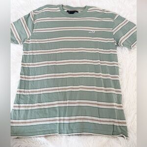 Lost Green and White Striped Tee
